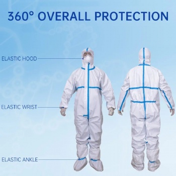 ISO Class 8 Compliant Single-Use Protective Suits (Nonwoven)